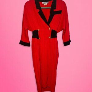 Vintage 80s 90s polka dot dress